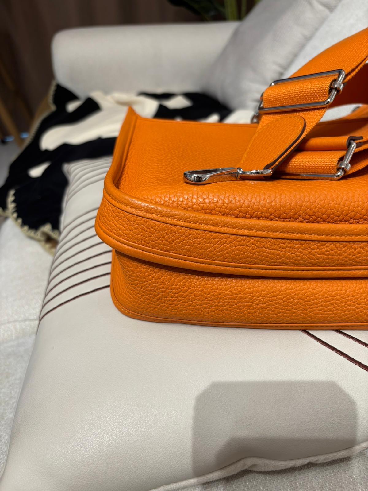 Hermes evelyne 29, Stamp C 杏脯色 TC粒粒牛皮 100%Authentic ,98%new ✅塵袋