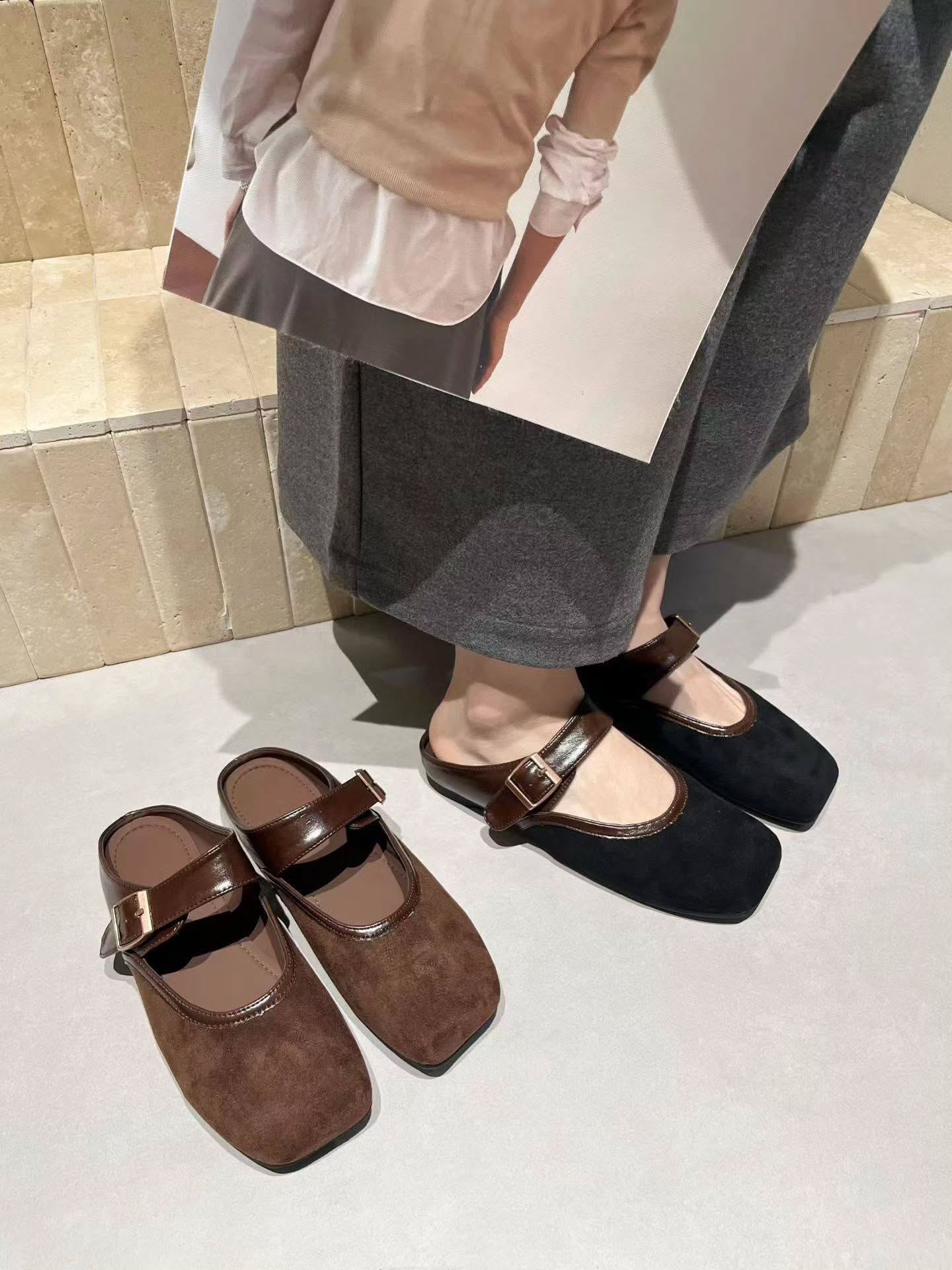 2583-3 复古气质半包鞋 🇨🇳