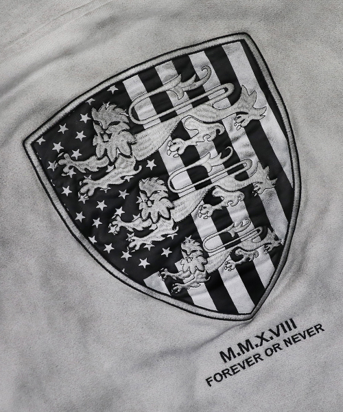 Shield Old Glory Hood - Dusty White - 실드 올드 글로리 후드 - 더스티화이트