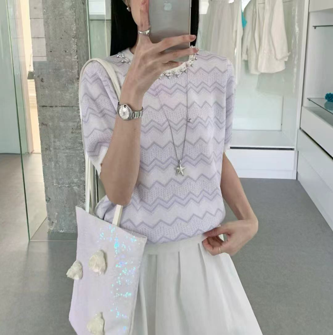 🌟高質針織料珠珠領top🌟