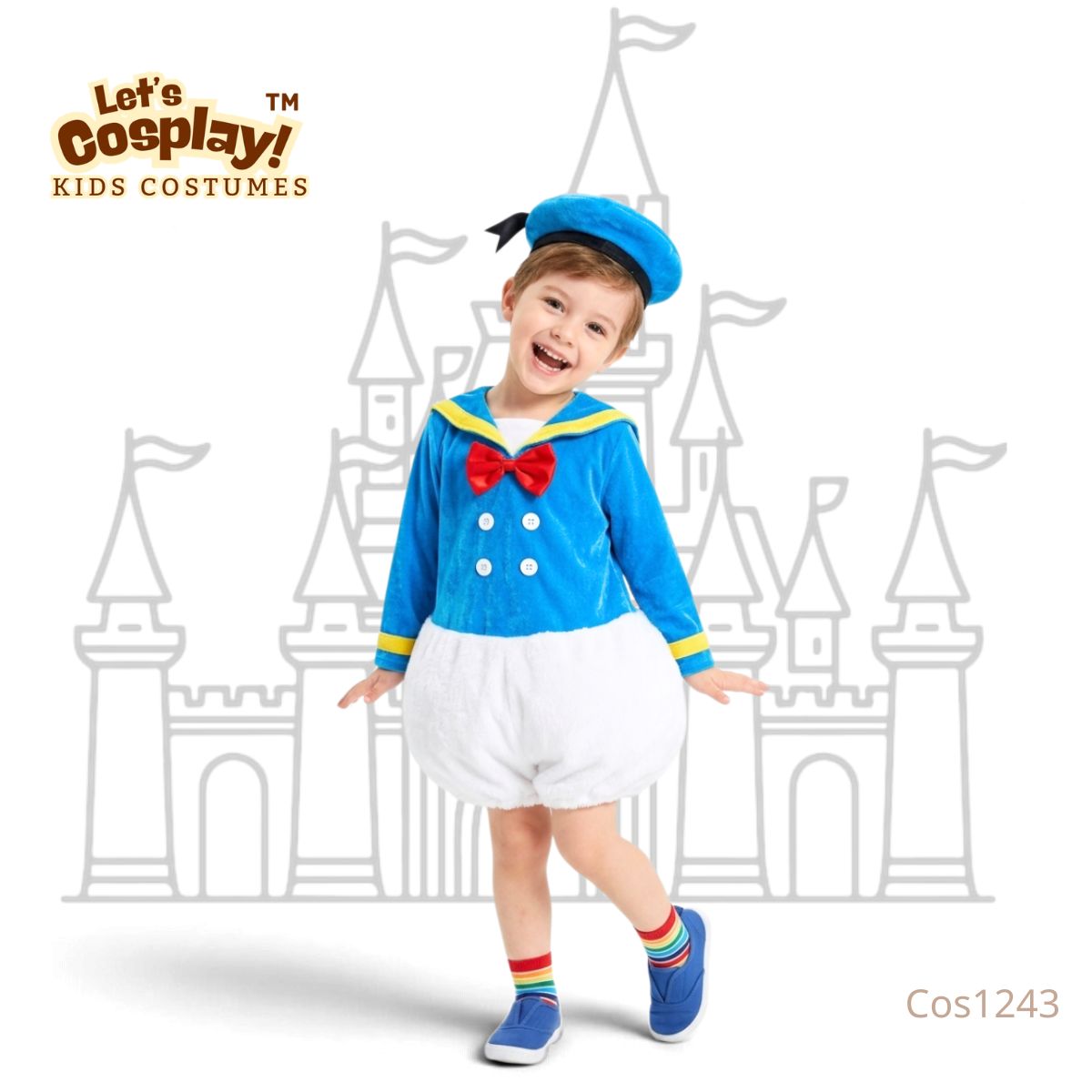 兒童唐老鴨風格Donald Duck Costume 迪士尼主題服裝 Lets Cosplay香港現貨COS1243