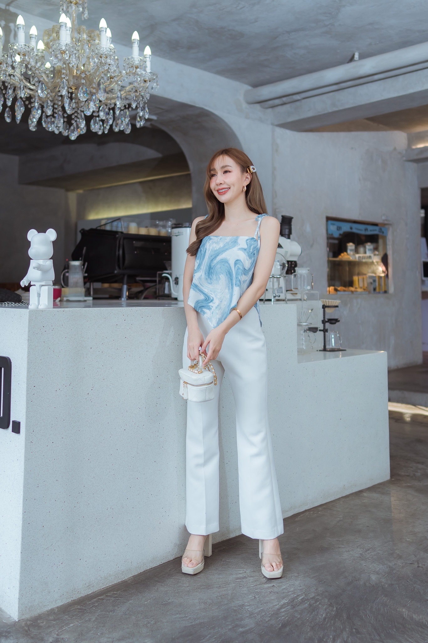 26🇹🇭新款預訂 三角大理石綁帶TOP