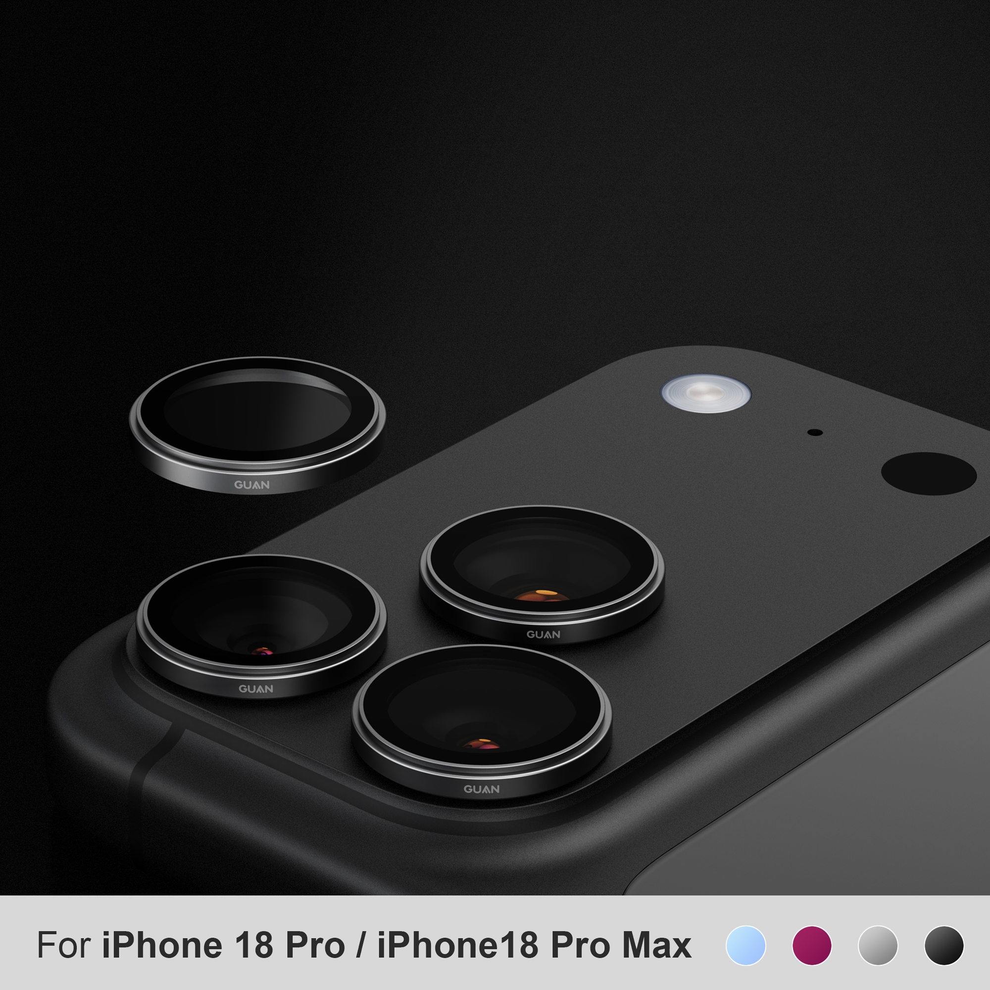 GUAN iPhone 18 series 頂級藍寶石鏡頭貼：莫氏 9H 超硬度抗刮防護