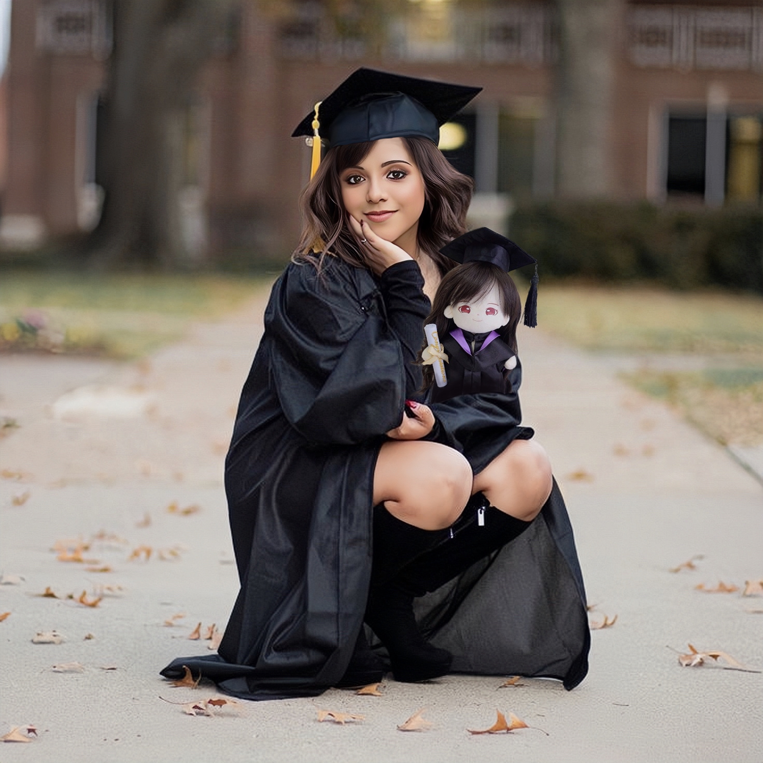 (非現貨)$750 訂製外國畢業袍公仔