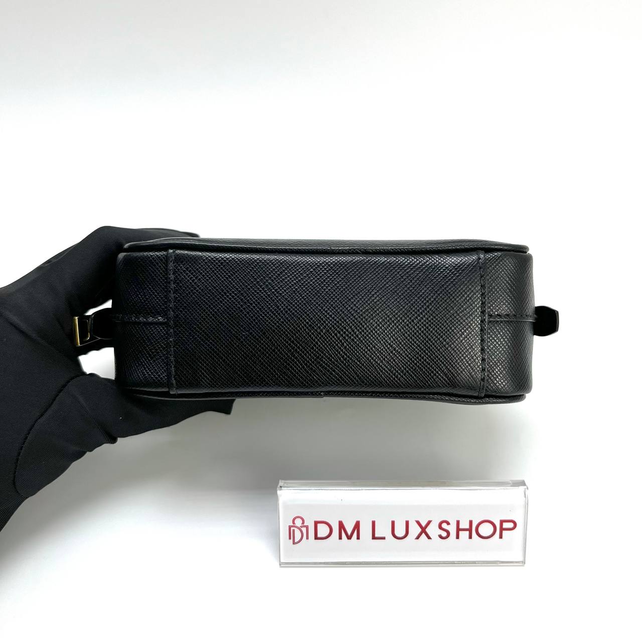 Prada Saffiano Black Mini Camera Bag GHW