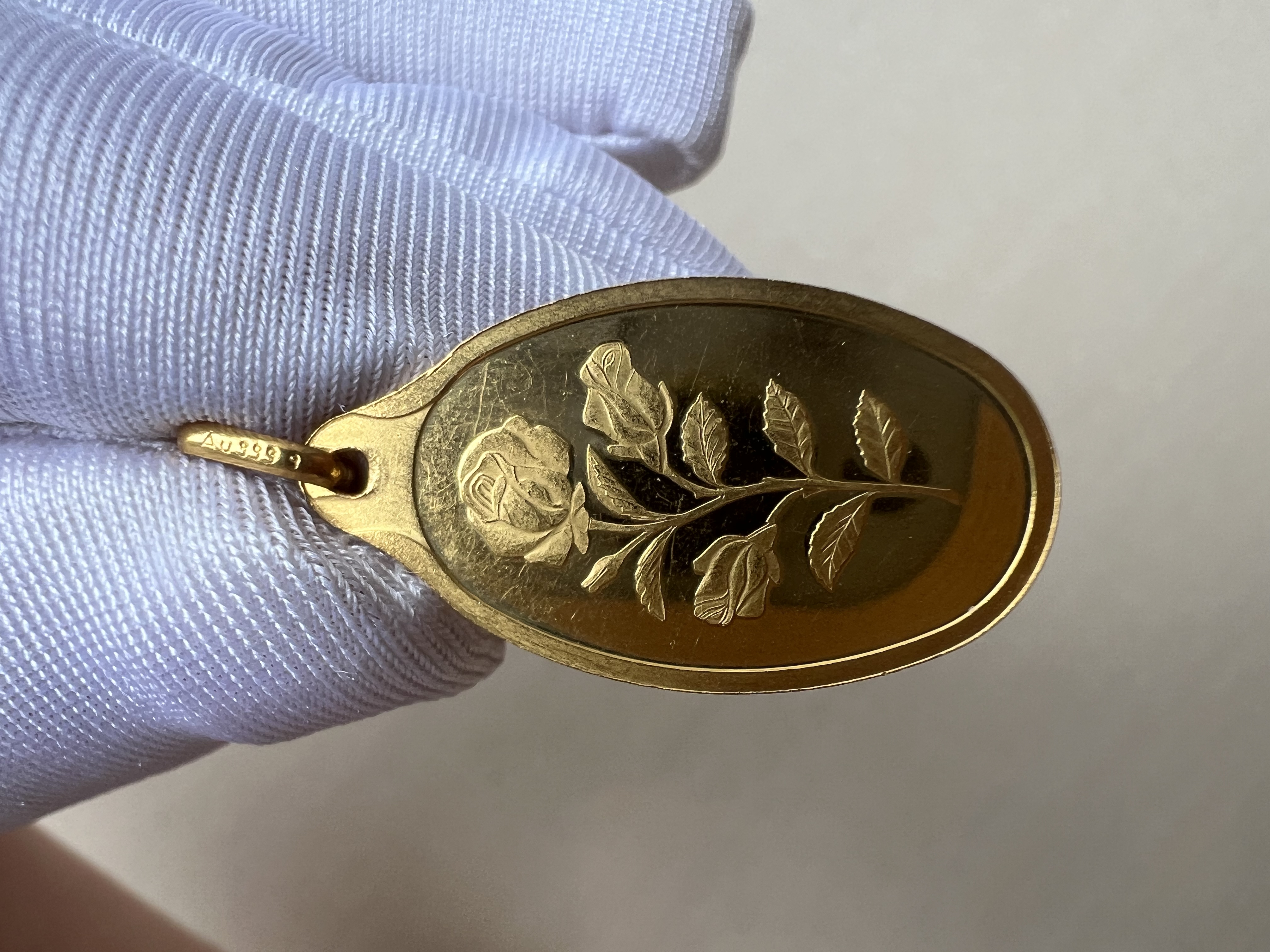 (SN:3163)PAMP Rosa Pendant 2.5g (2.7g)🇨🇭Swiss Fine Gold Bar Emas 999.9 (open sealed) 玫瑰吊坠