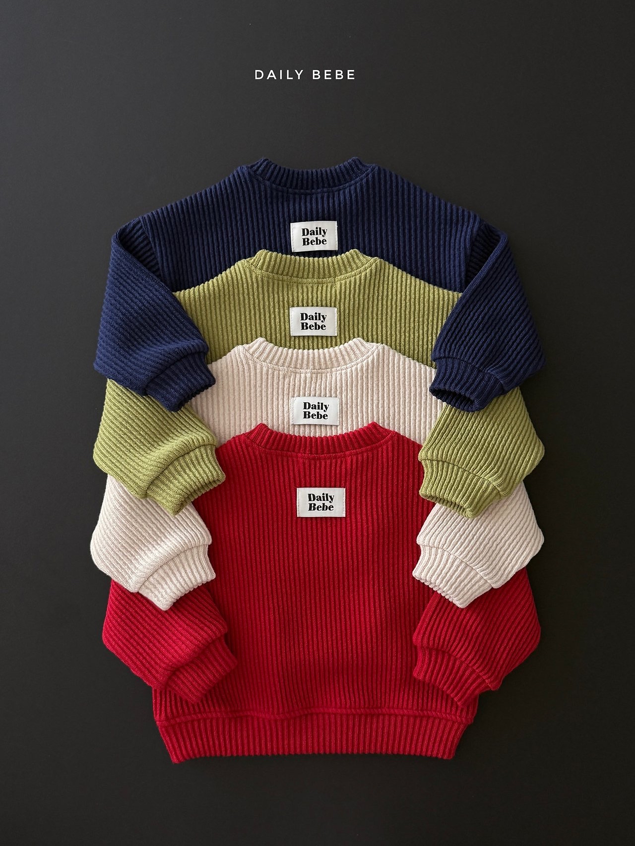Dailybebe | Chunky Ribbed Sweatshirt