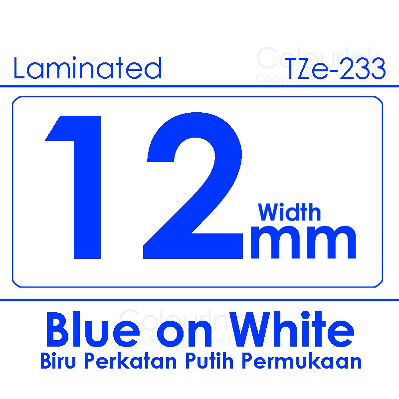 12mm Tze-231 131 631 compatible label tape Label Printer PT-H110 D210 D450 D600 P700 E110VP E300VP P300BT P710 Sticker