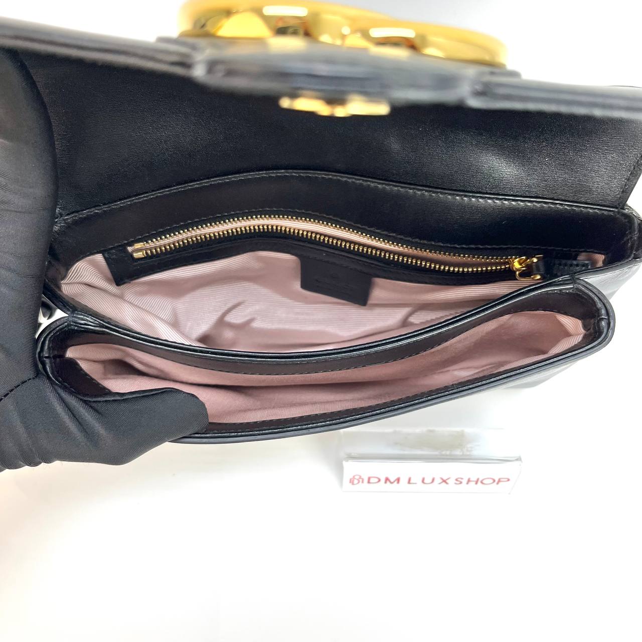 Gucci Arli Black Small Leather Shoulder Bag
