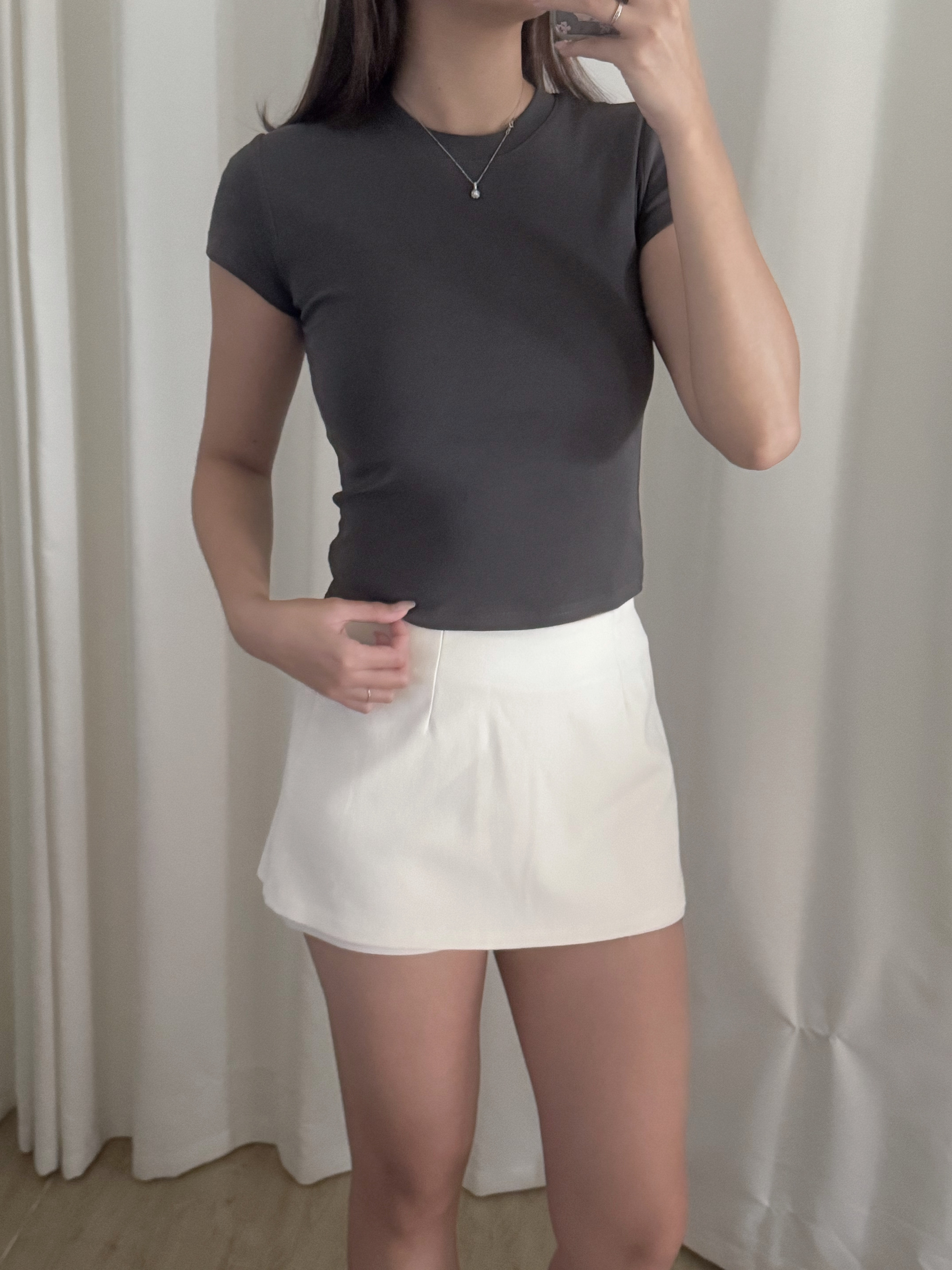 [包2色優惠！$278/2件]簡約親膚圓領短袖上衣