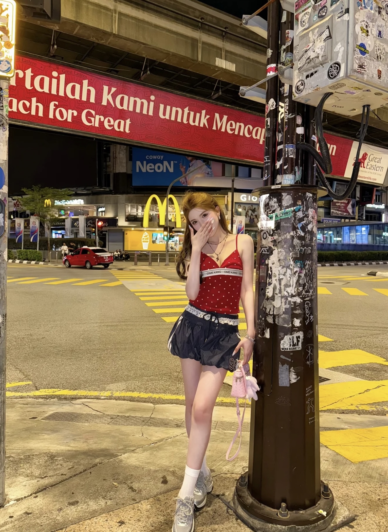 PT214美式蕾丝花苞裤