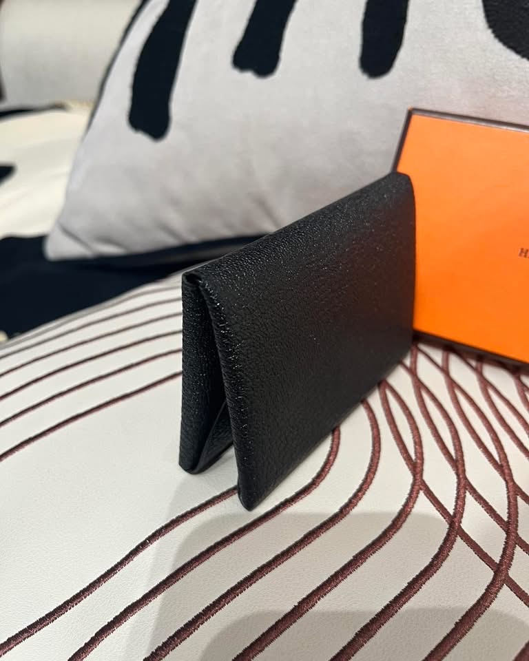 全新 Hermes calvi duo ,noir 山羊皮 全新 100%Authentic,100%new✅box 