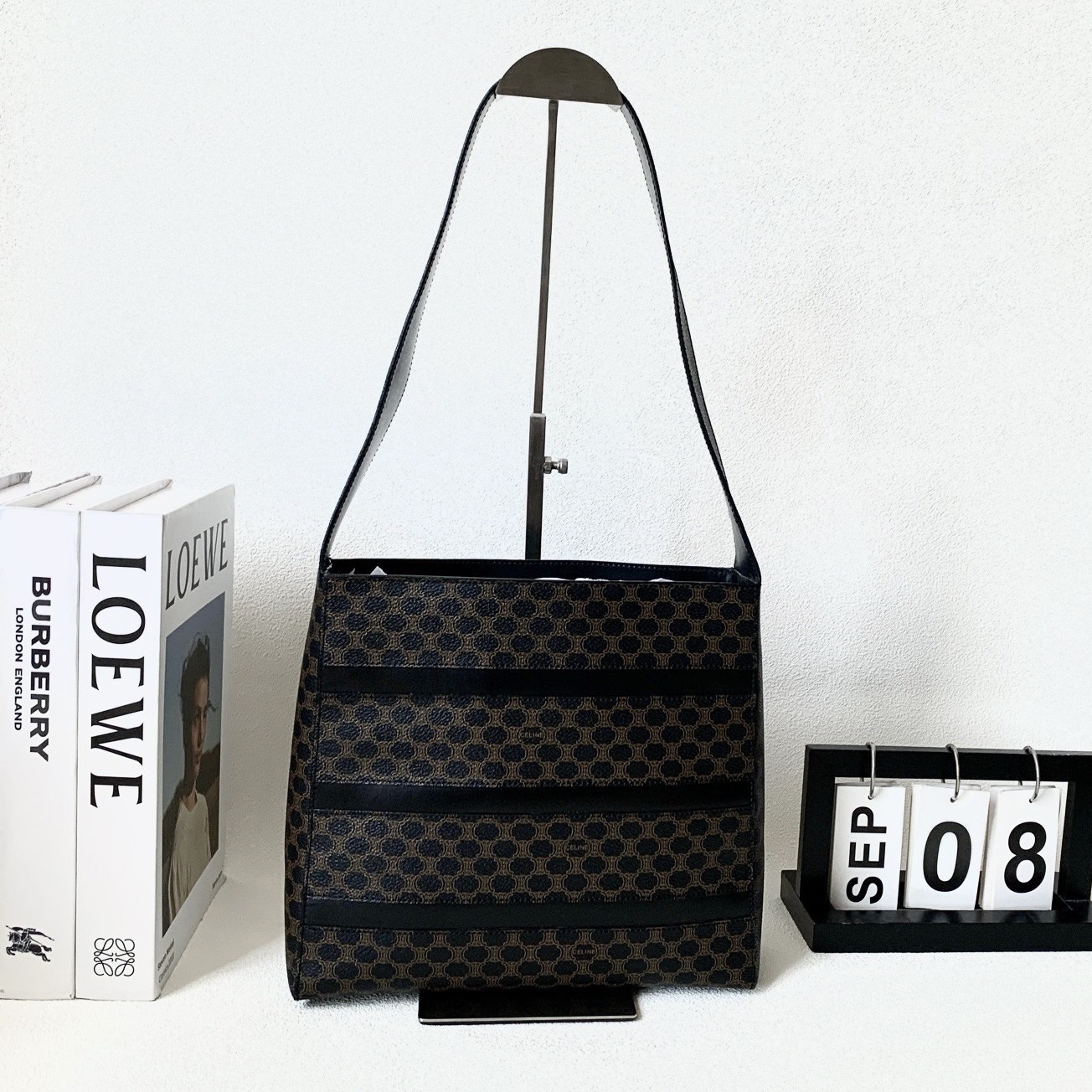 【預訂貨品】Celine黑花拼皮tote bag