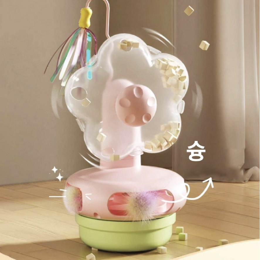 電動漏食羽毛逗貓玩具