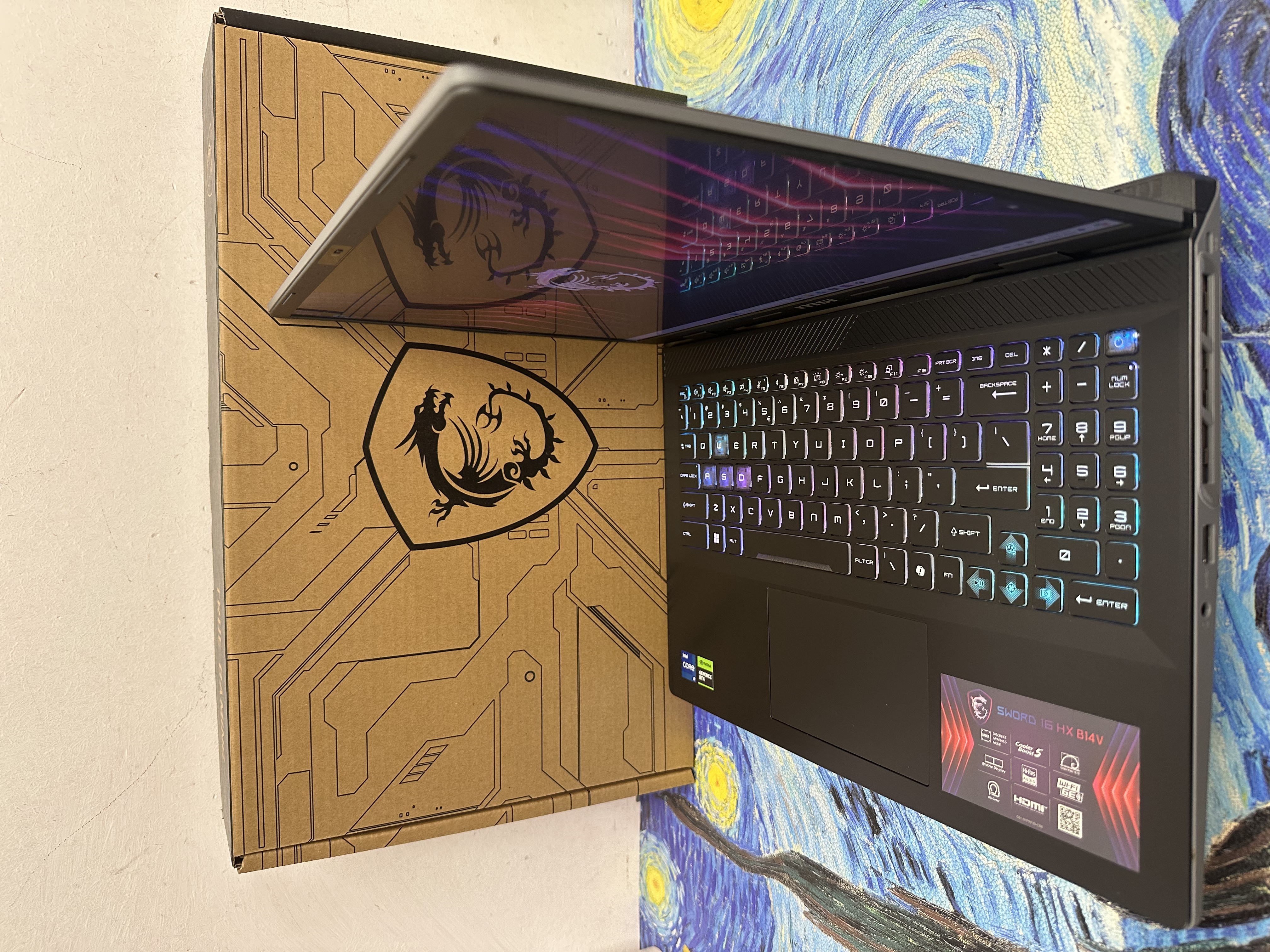 #6250全新質素 MSI Sword 16 HX B14V   i7-14650HX /16GB Ram/1TB SSD/16寸2.5K Mon/RTX 4060獨立顯示卡/240Hz 高刷/RGB 彩色Keyboard/ Gaming Laptop / Notebook / Laptop / YouTube / Win11 / Netflix / Music 