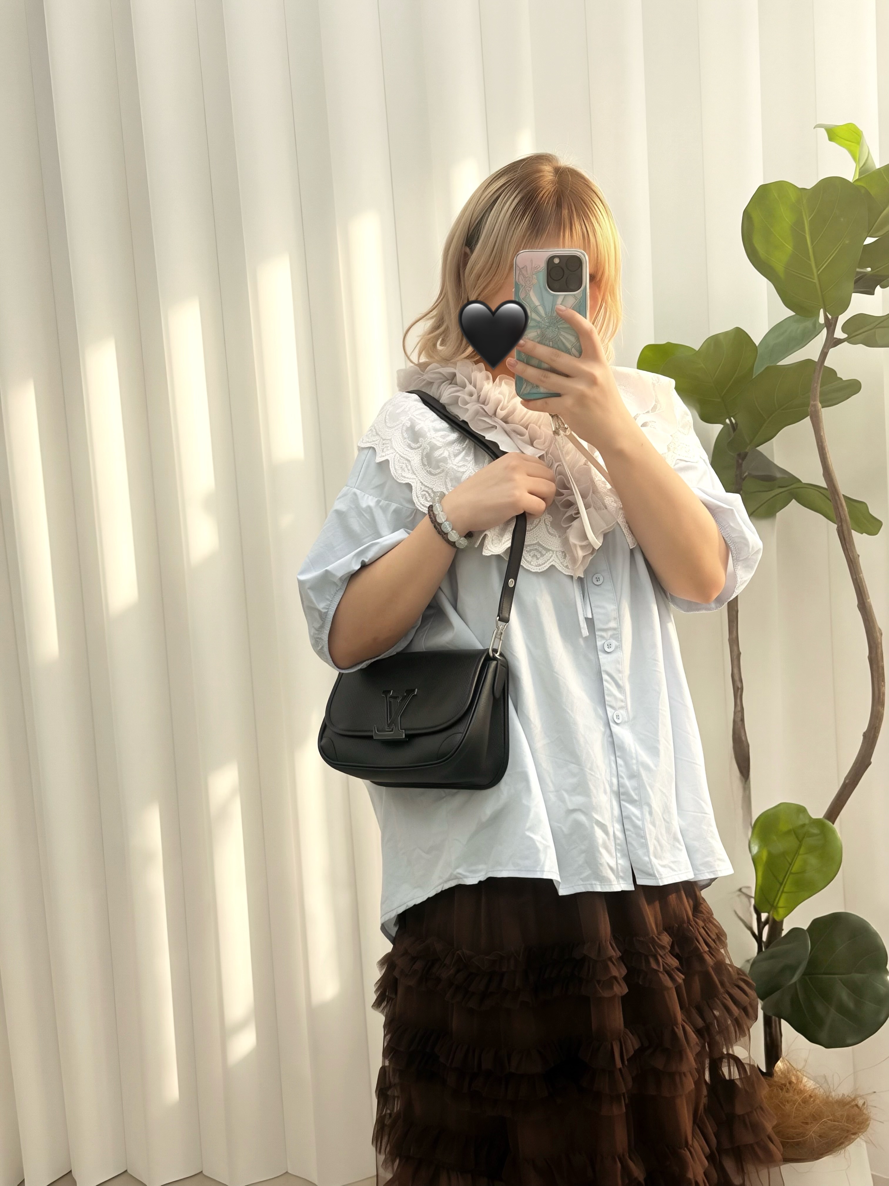 Lv👜 PRE OWNED 🛍️ 黑色 真皮水波纹法棍 🖤