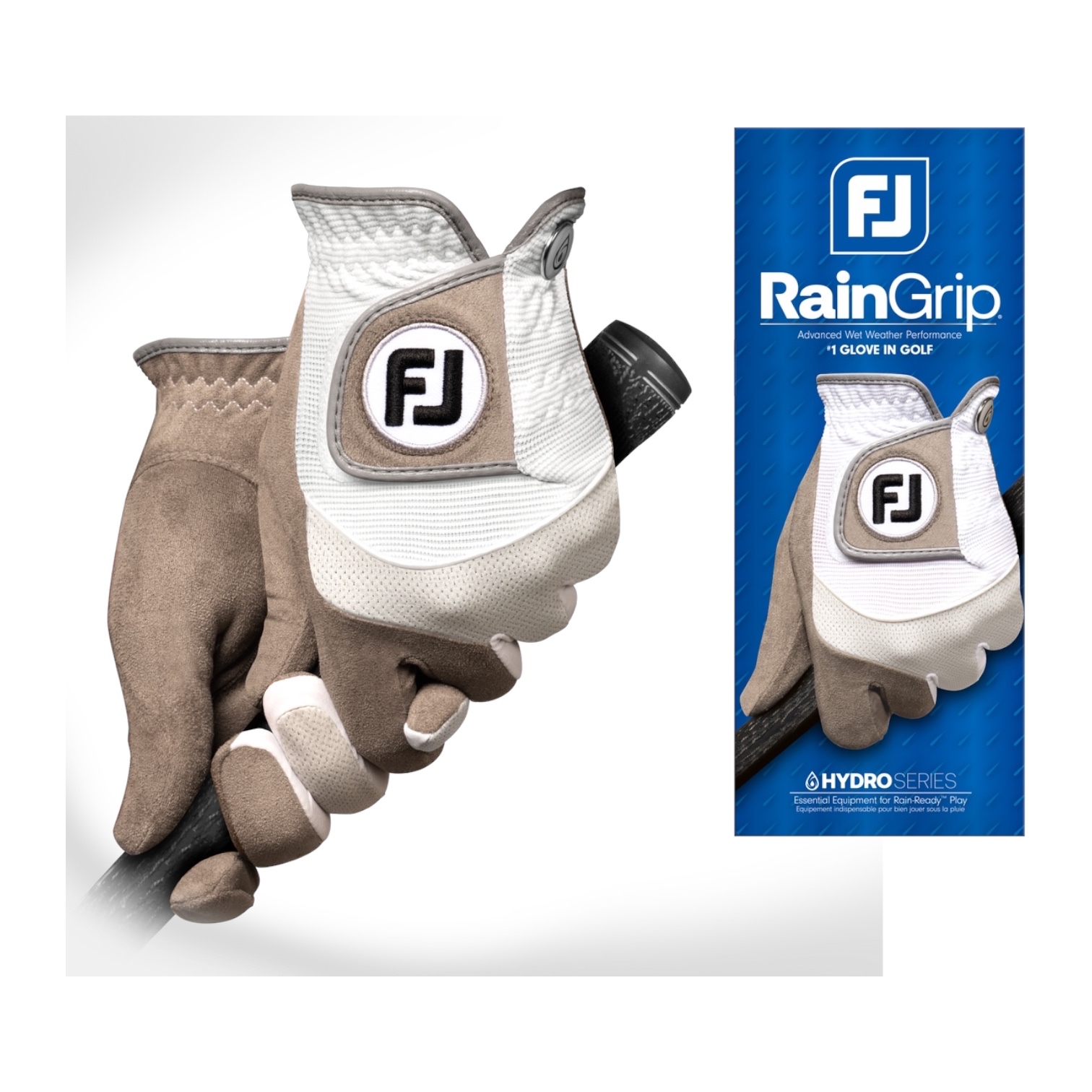 FOOTJOY RAIN GRIP 男士手套 灰白 (左手)