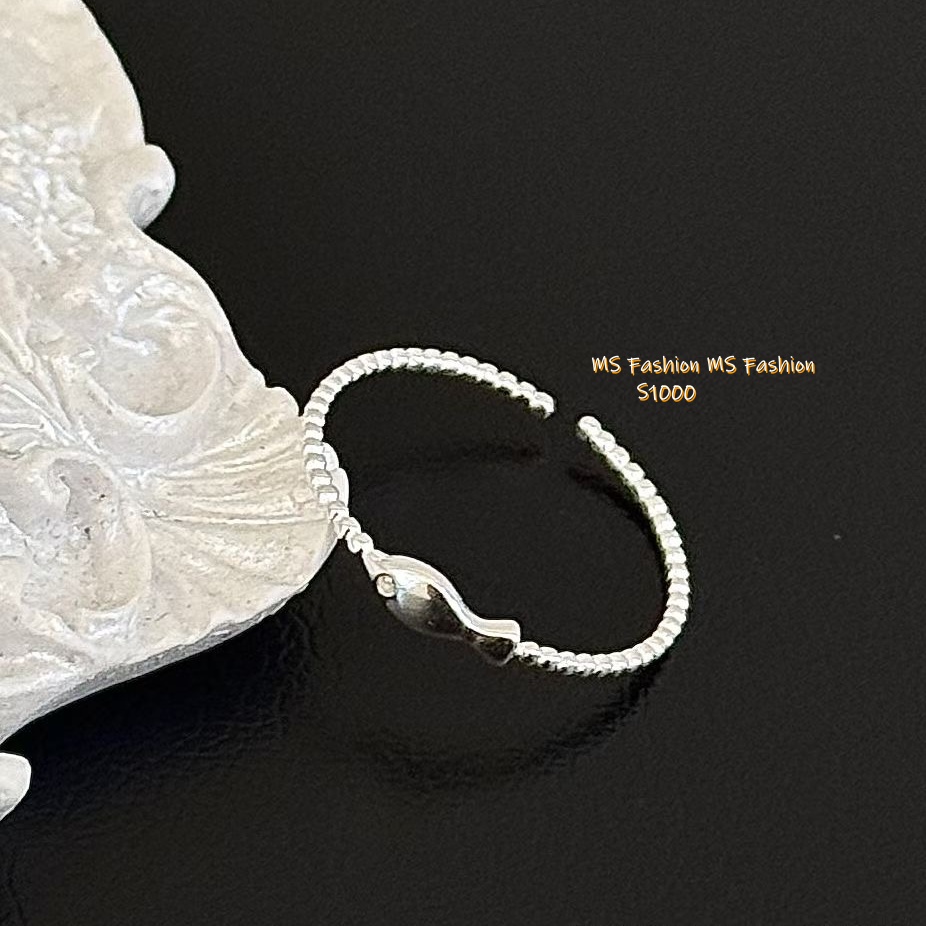 S1000 韓國🇰🇷S925純銀小魚戒指