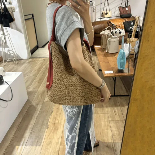 日本🗾品牌Cachecache紙質面料精心花紋編織而成的自然包包🪢🪢