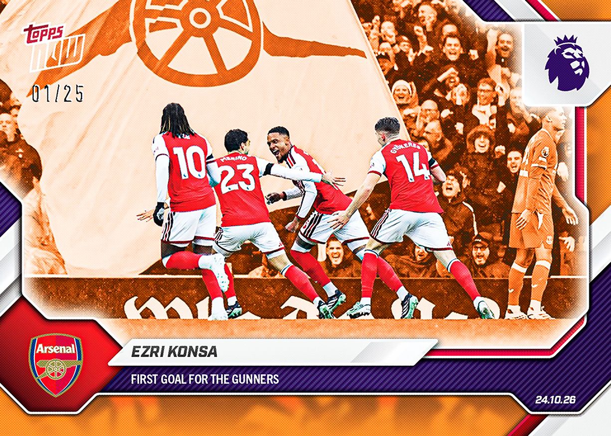 Ezri Konsa - 2026-27 Premier League Topps NOW® #55 阿仙奴首個入球紀念卡【團購】