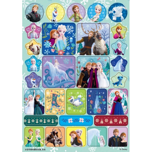 根華 冰雪奇緣絢麗貼貼畫