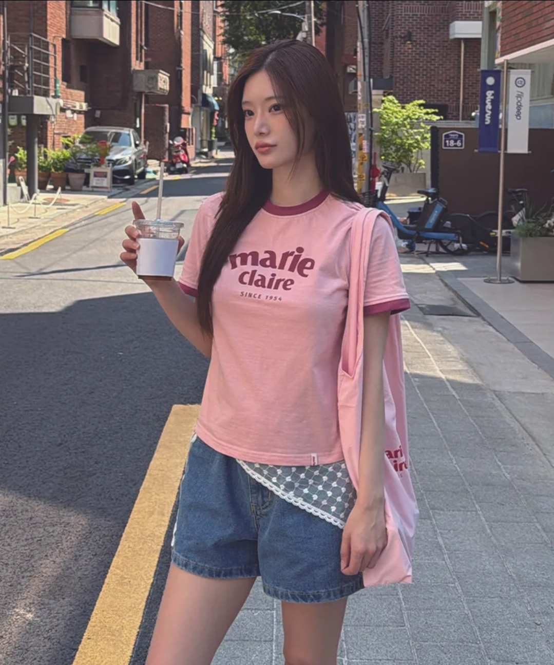 Marie Claire Logo Ringer Tee 