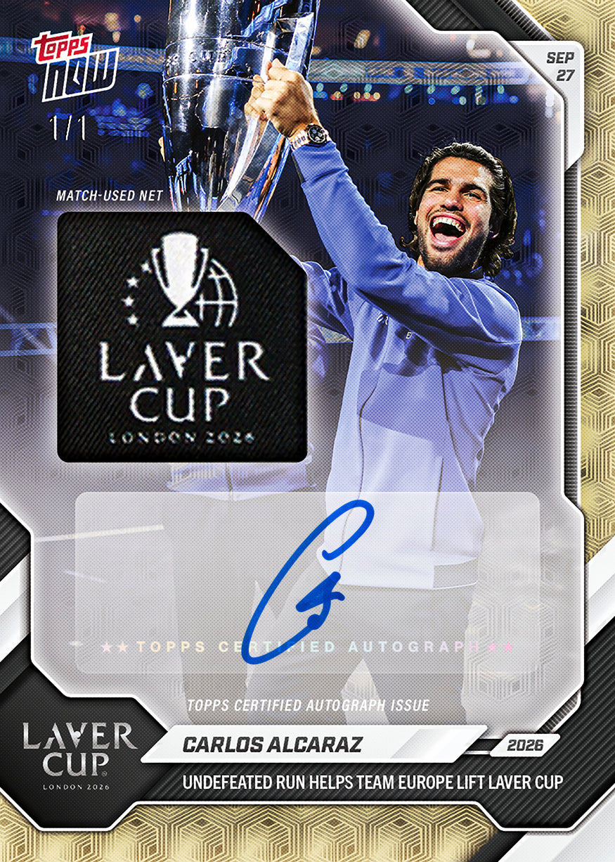 Carlos Alcaraz - 2026 Topps NOW® Tennis #27 Laver Cup 冠軍紀念卡【團購】