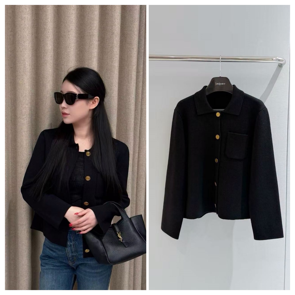 【頂級原單】YSL Polo 羊毛開襟衫