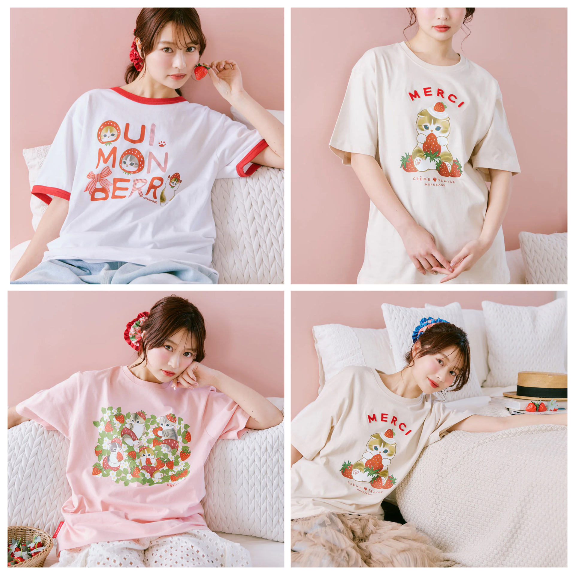 日本預訂📍日本Mofusand可愛草莓造型系列 - 短袖Tee