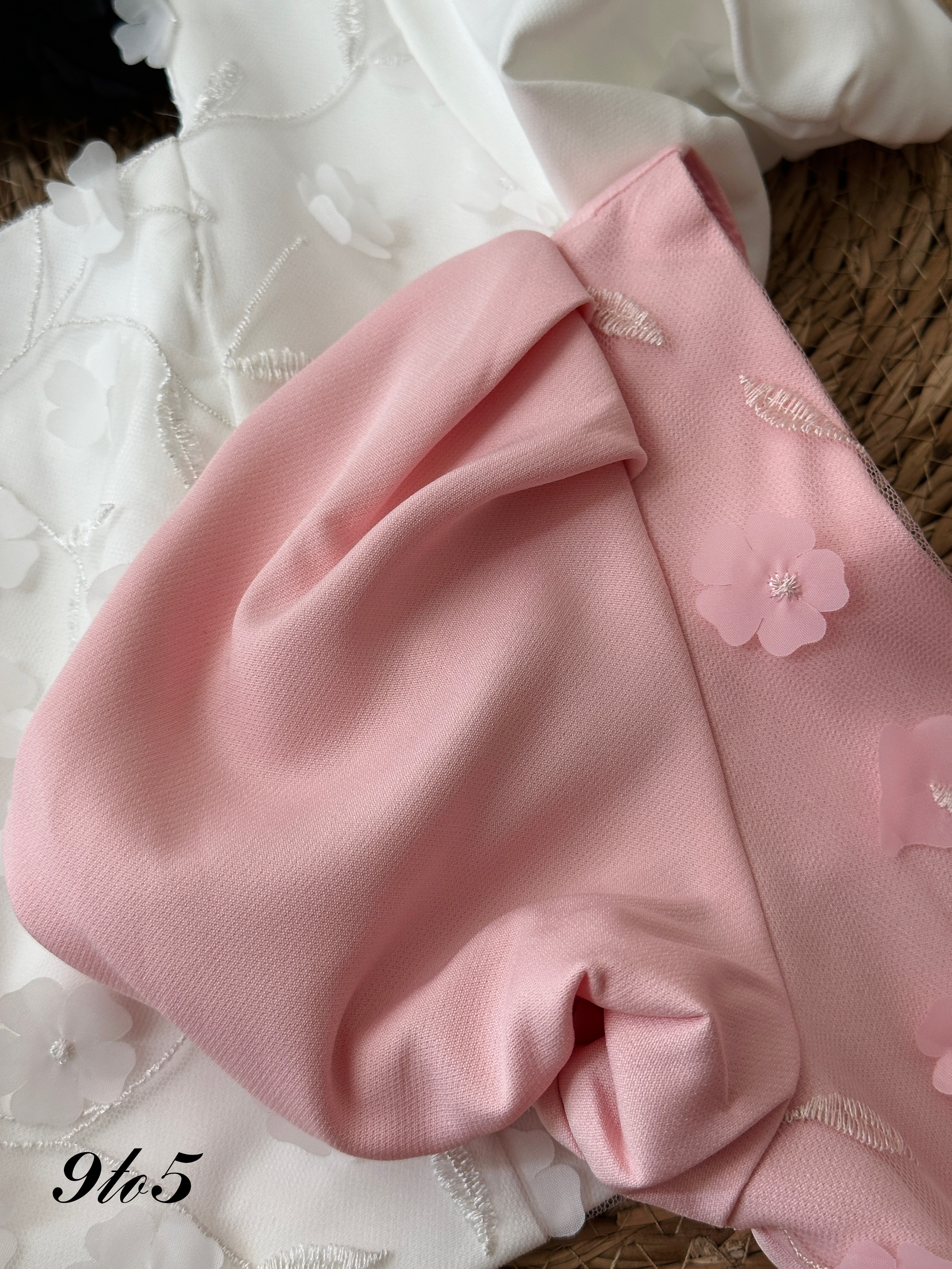 T3961 Puff Sleeve Square Neck Crop Top - 3 Colors