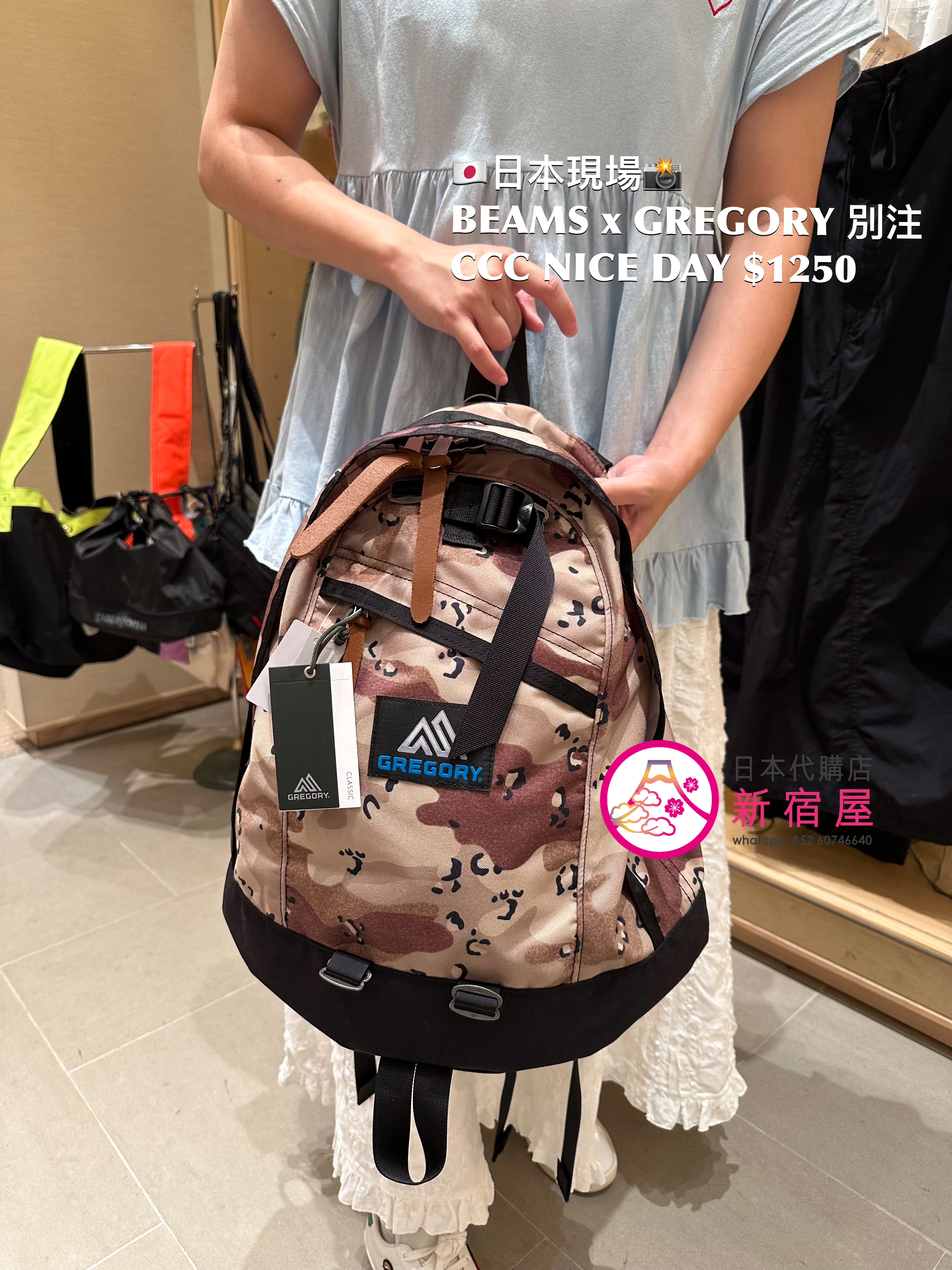 BEAMS BOY x GREGORY 別注 CHOCO CHIP CAMO NICE DAY | 日本代購