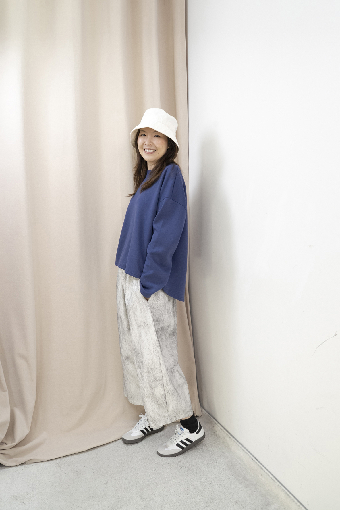 雲朵棉！微鬆造型上衣（紫藍色）