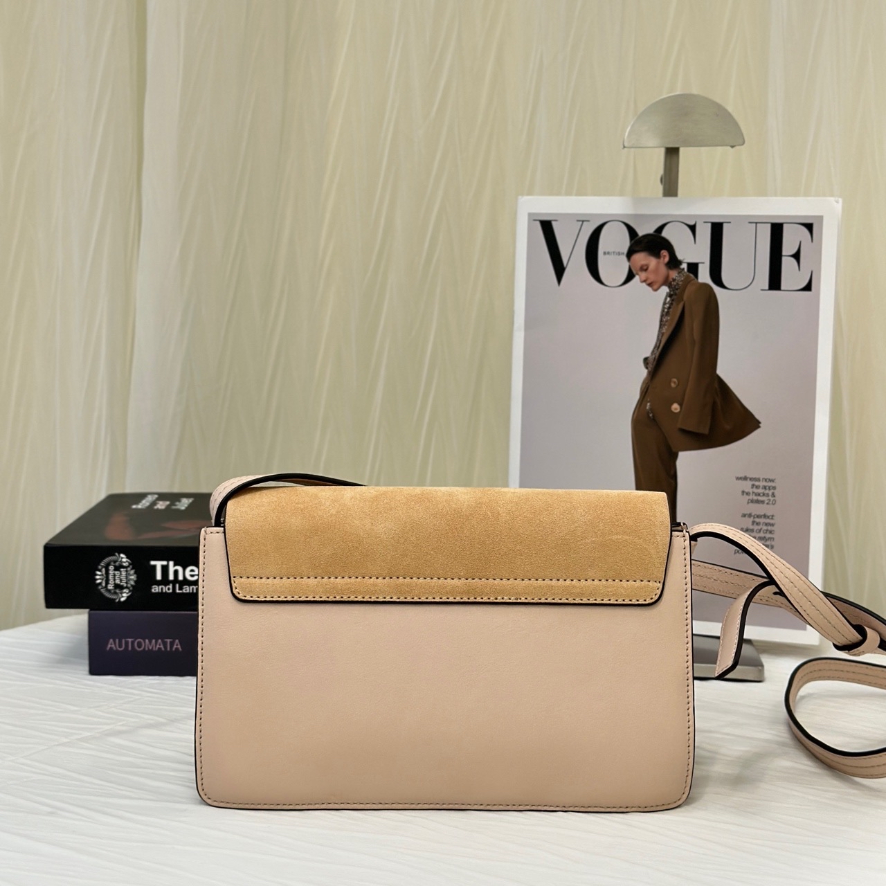 【預訂貨品】Chloe粉色拼麂皮faye