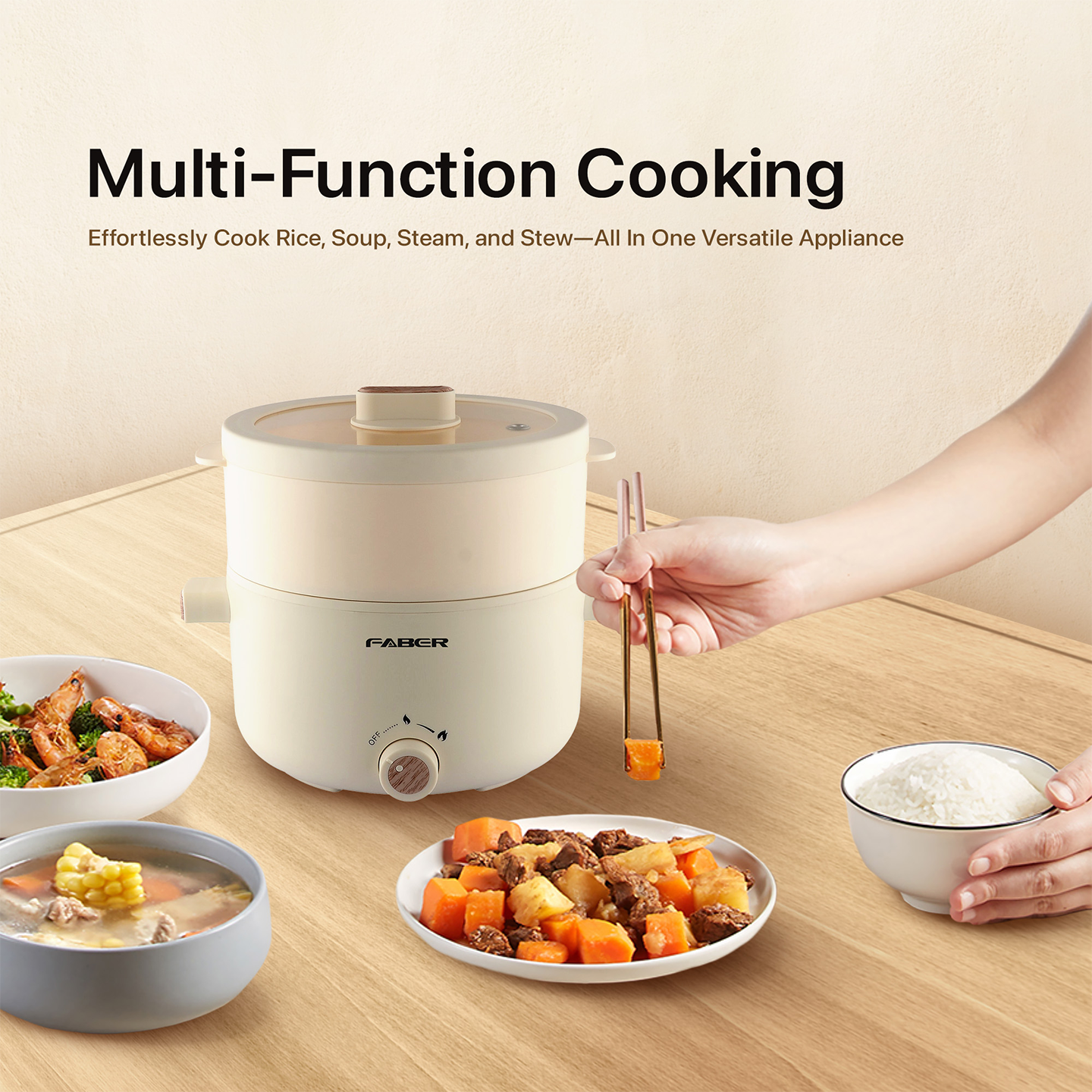 Faber 2.0L Pine-S Multi Cooker FMC 1508WH