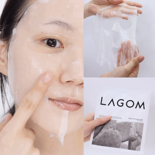 韓國 LAGOM 仙人掌深層補水面膜 5片 / 盒｜ Aqua Cactus Mask Pack
