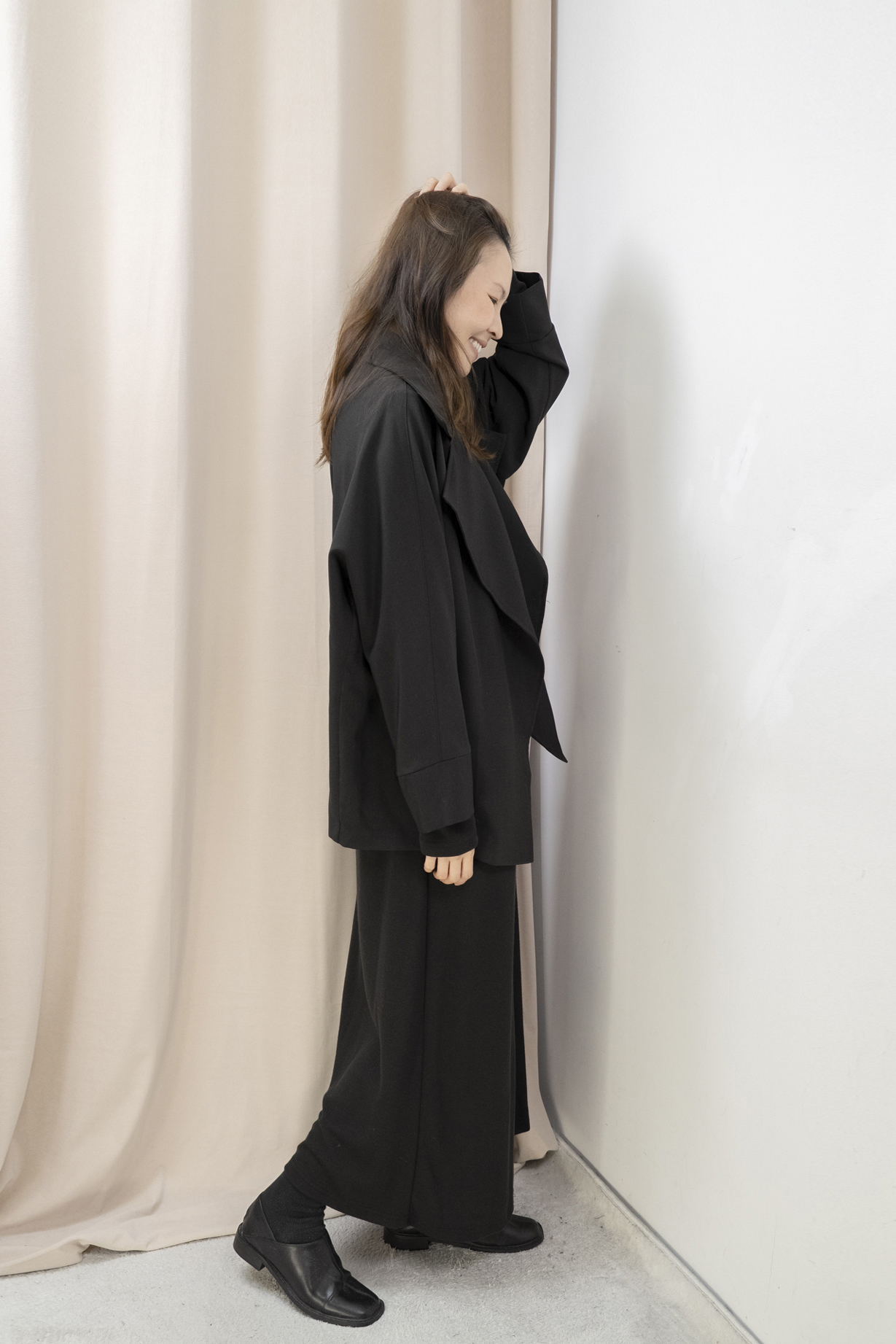 推薦！Smart Causal 必備大翻領西外（黑色）