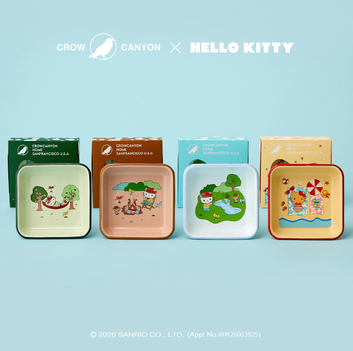 韓國 Sanrio - Hello Kitty x crow canyon Tanning 碗碟系列