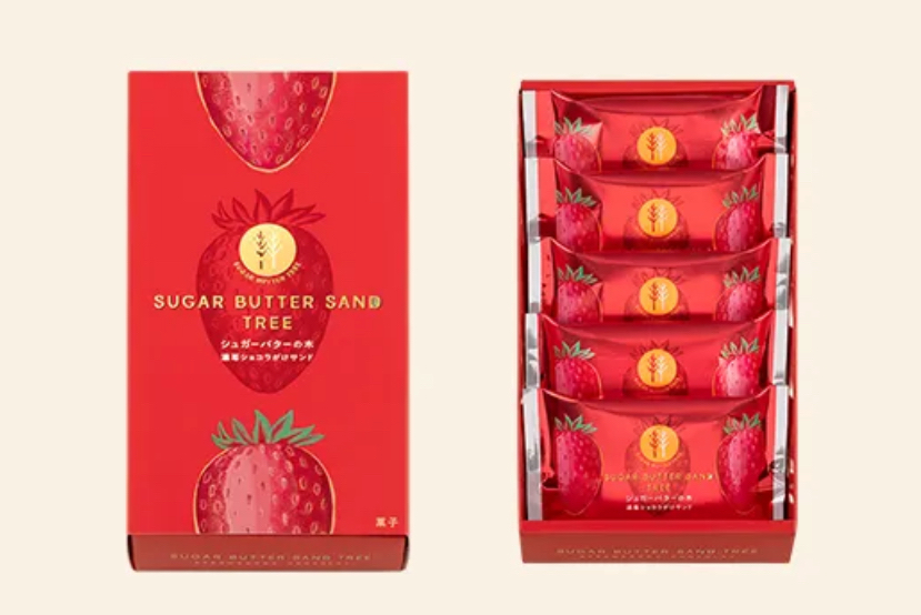 日本直送預訂 草莓季節準備開鑼 Sugar Butter Tree｜草莓朱古力奶油夾心餅