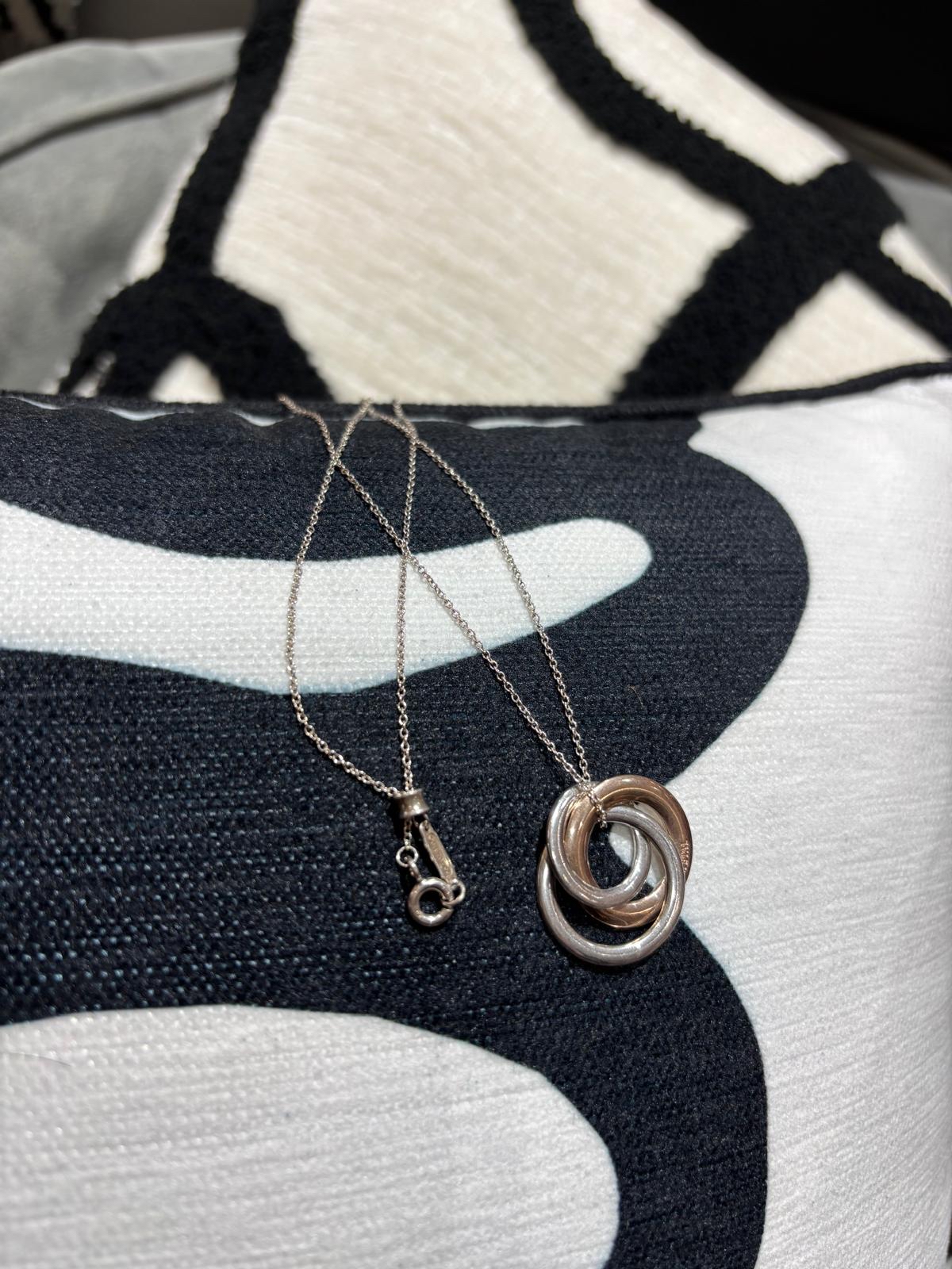 Tiffany necklace 925 18k 純銀頸鏈100%Authentic ,95%new ✅dust bag