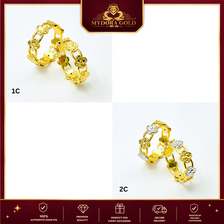 MYDORA Cincin Grace Clover (5G) l EMAS 916/22K