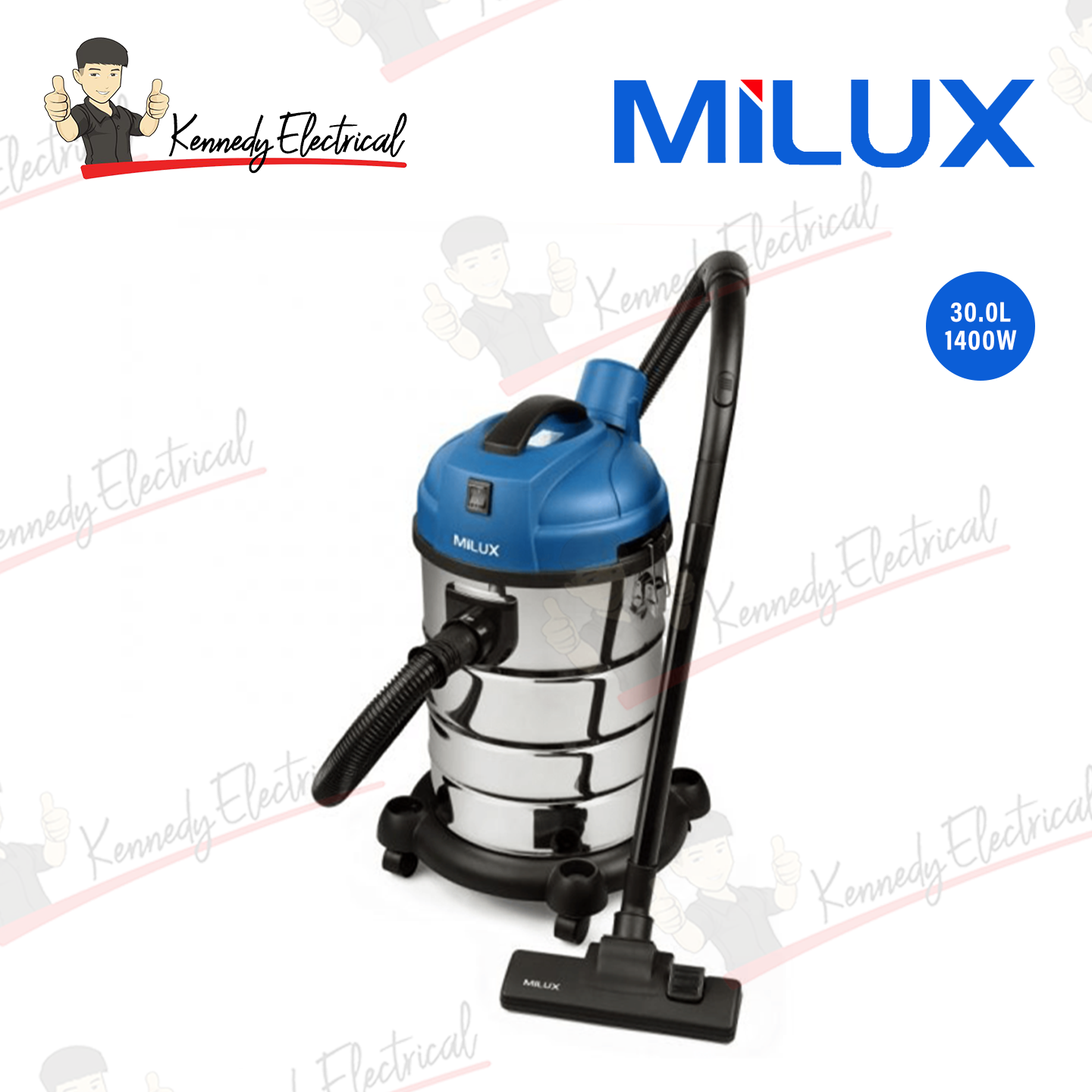 Milux 30L 1400W Wet & Dry Vacuum Cleaner (MVC-30WD)