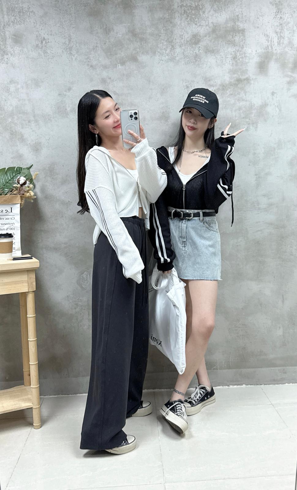 E01 運動風雙拉鏈網外套