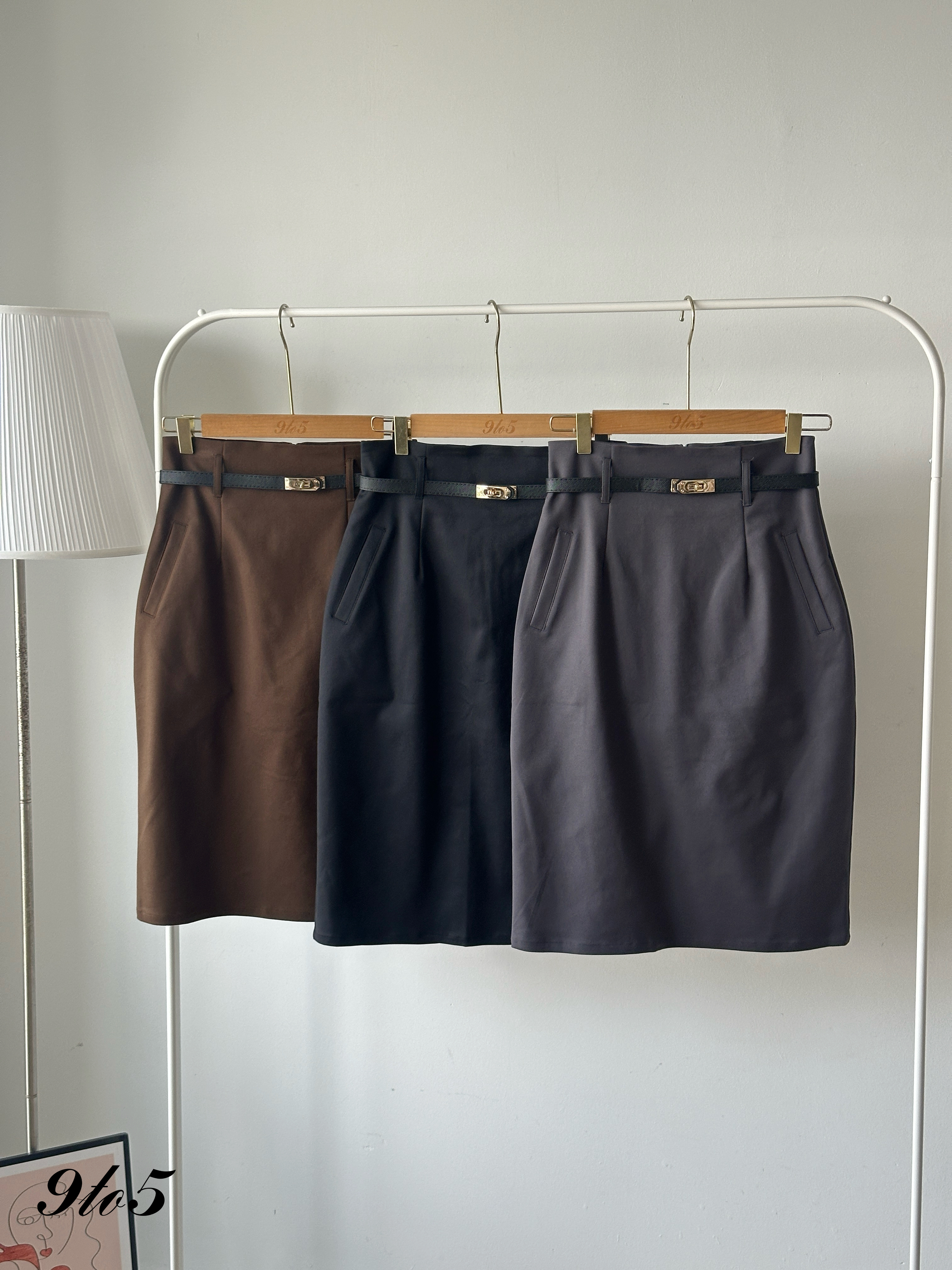 S1904 Midi Pencil Skirt - 3 Colors 