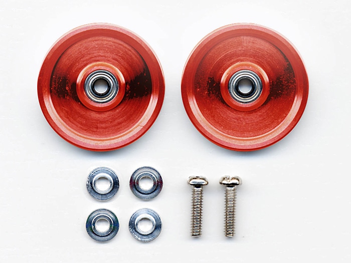 HG 19mm ALUMINUM BALL-RACE ROLLERS (RINGLESS/RED)