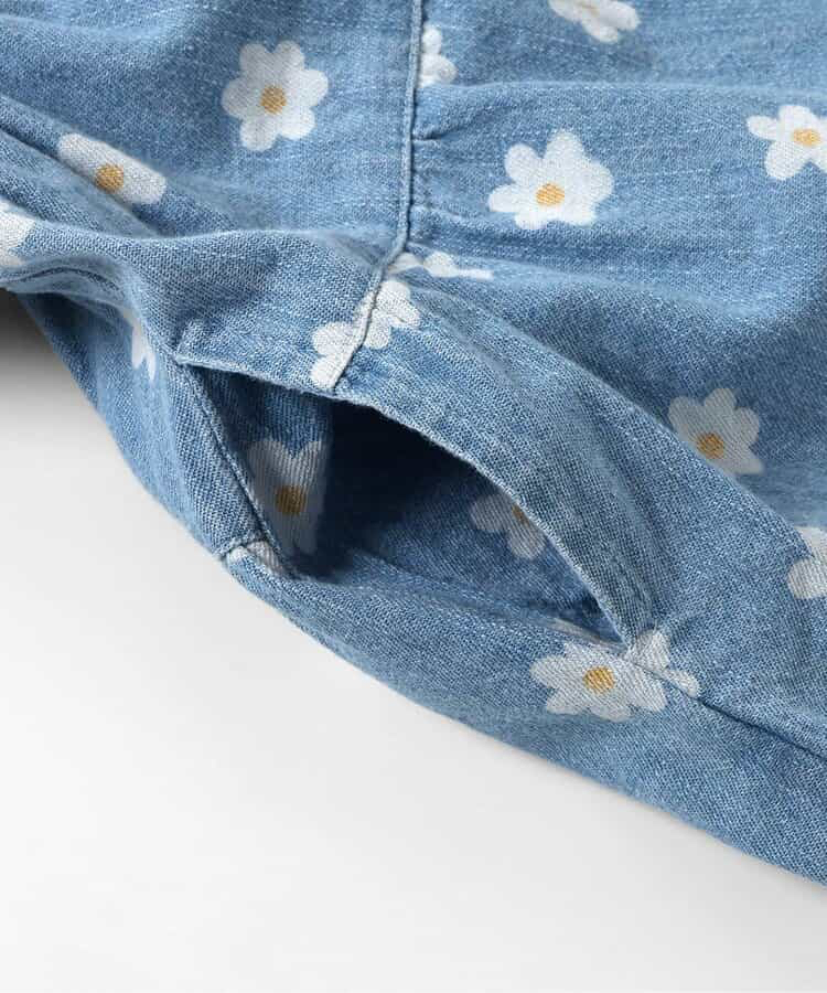 🇯🇵預訂 日本直送🇯🇵Apres les cours兩色花花愛心滿印褶皺吊帶牛仔連身裙