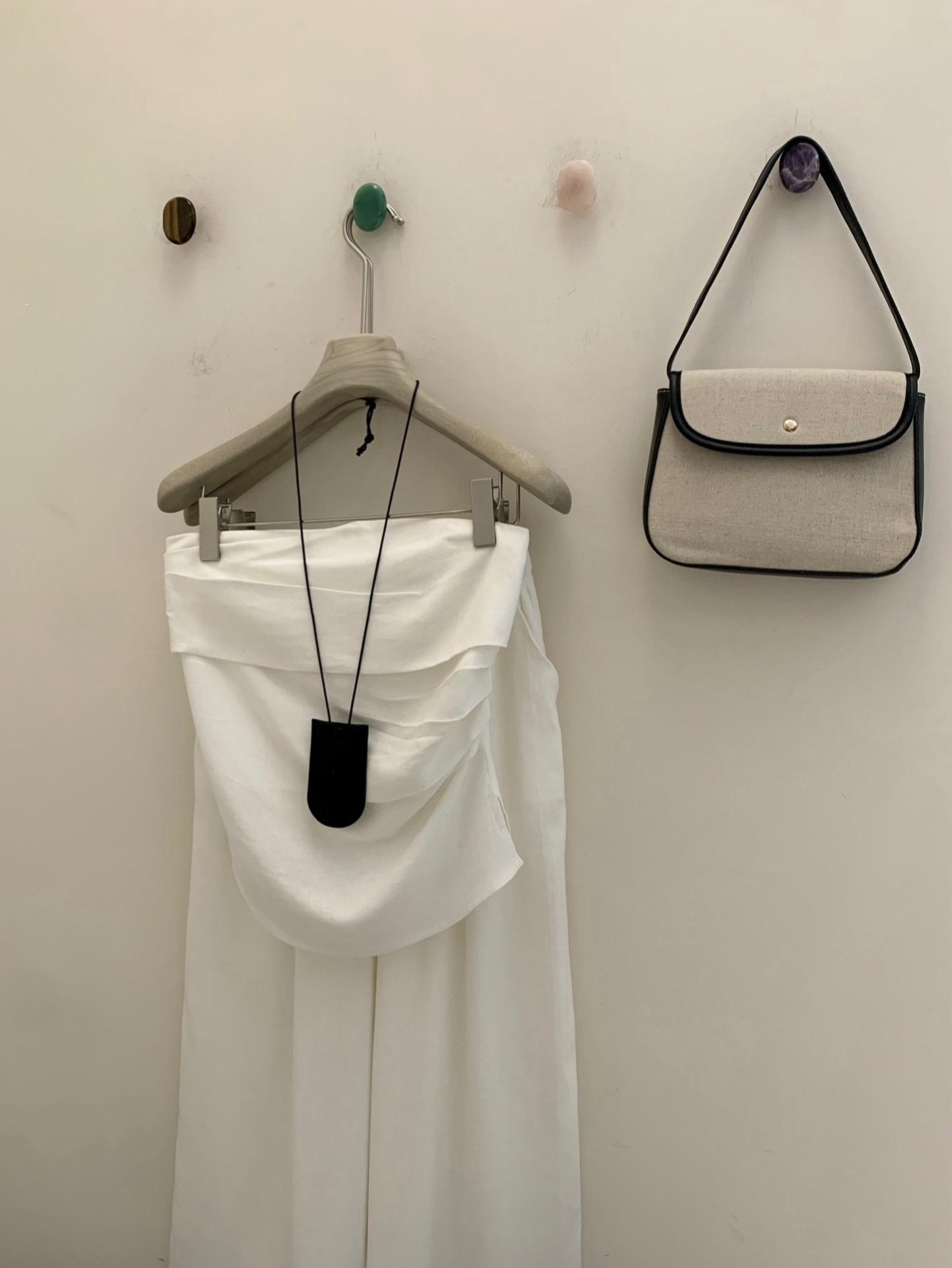 Luna Linen Tube Top +Trouser Sets 亚麻抹胸上衣 + 直筒阔腿裤两件套( 2 colours )