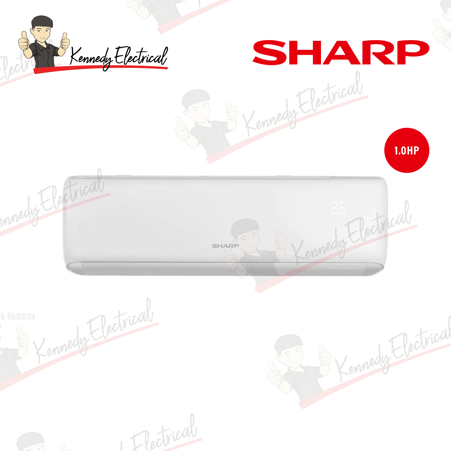 Sharp 1.0HP R32 Standard Air Conditioner (AHA9ZCD)