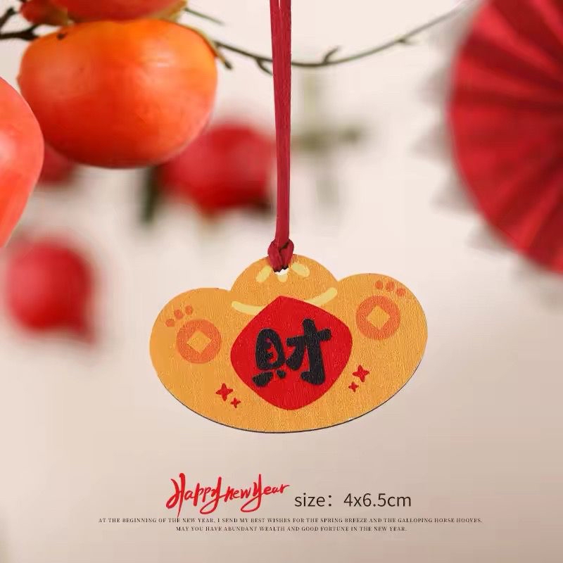 馬年新春盆栽掛飾 一套六件