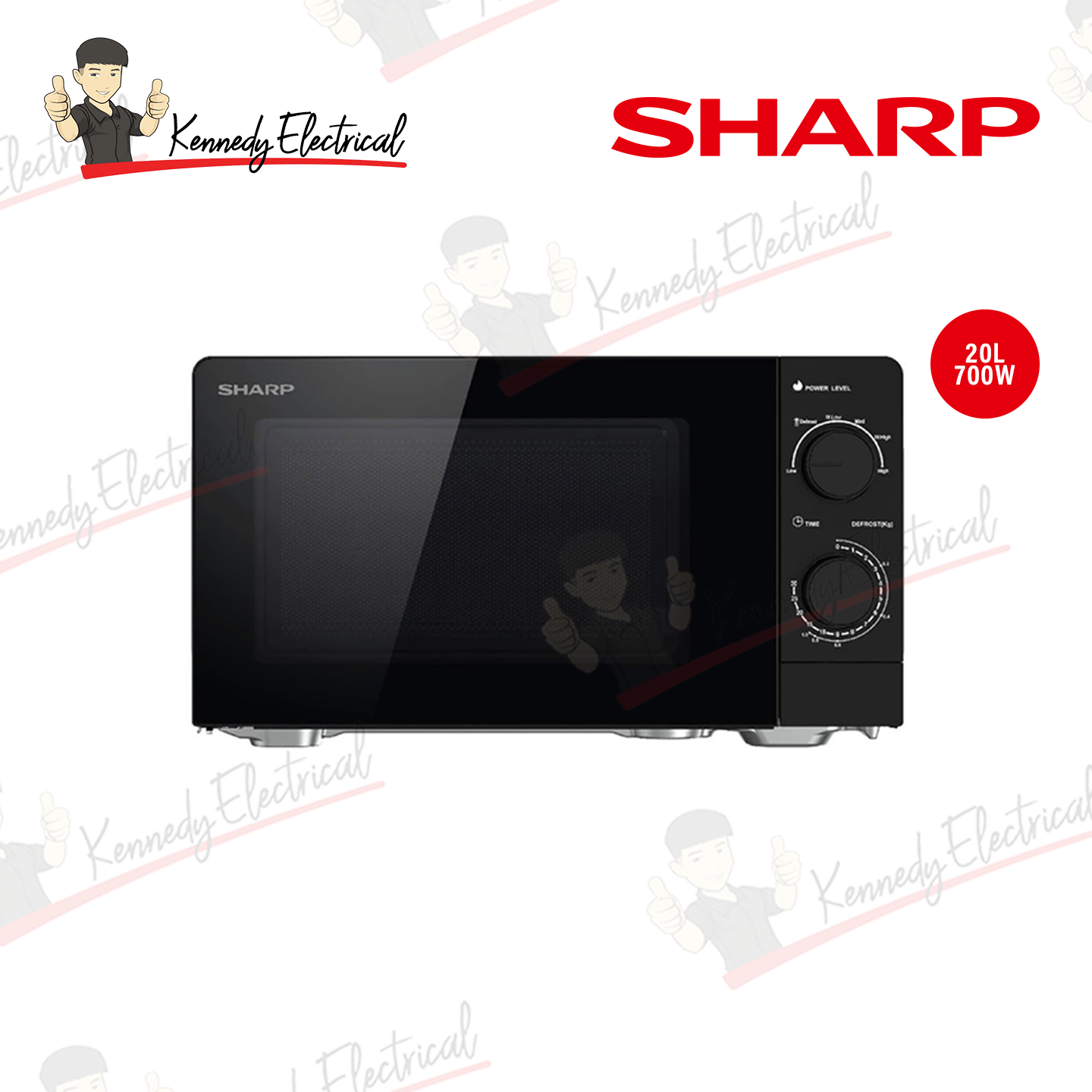 Sharp 20L Mechanical Microwave Oven (R203EBKMA)