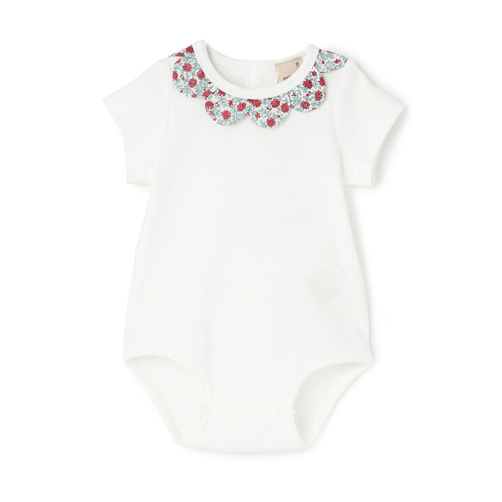 🇯🇵預訂 日本直送🇯🇵Petit Main四色扇形領短袖包屁衣